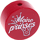 Motivperle "Kleine prinses" (Niederländisch) : bordeauxrot