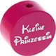 Perlina con motivo glitterato "Kleine Prinzessin" : rosa scuro