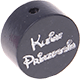 Perlina con motivo glitterato "Kleine Prinzessin" : grigio