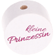 Perlina con motivo “Kleine Prinzessin” : bianco - rosa scuro