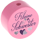 Perlina con motivo "Kleine Schwester" : rosa bambino