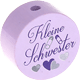 Perlina con motivo "Kleine Schwester" : lilla