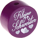 Perlina con motivo "Kleine Schwester" : viola viola