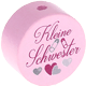 Perlina con motivo "Kleine Schwester" : rosa