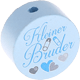 Perlina con motivo "Kleiner Bruder" : azzurro bambino