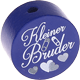Perlina con motivo "Kleiner Bruder" : blu scuro