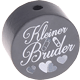 Perlina con motivo "Kleiner Bruder" : grigio