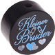 Perlina con motivo "Kleiner Bruder" : nero