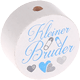 Perlina con motivo "Kleiner Bruder" : bianco
