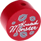 Perlina con motivo "Knutschmonster" : bordò