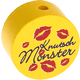 Perlina con motivo "Knutschmonster" : giallo