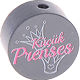 Motivperle "küçük Prenses" (Türkisch) : grau