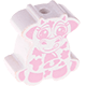 Motivperle Kuh : weiß - rosa