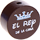 Motivperle "el rey de la casa" : braun