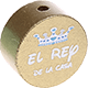 Motivperle "el rey de la casa" : gold