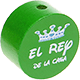 Motivperle "el rey de la casa" : grün