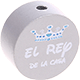 Motivperle "el rey de la casa" : hellgrau