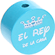 Motivperle "el rey de la casa" : helltürkis