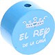 Motivperle "el rey de la casa" : skyblau