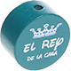 Motivperle "el rey de la casa" : türkis
