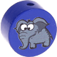 Motivperle Zootiere "Elefant" : dunkelblau
