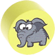 Motivperle Zootiere "Elefant" : lemon