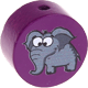 Motivperle Zootiere "Elefant" : purpurlila