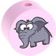 Motivperle Zootiere "Elefant" : rosa