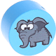 Motivperle Zootiere "Elefant" : skyblau