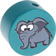 Motivperle Zootiere "Elefant" : türkis