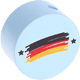 Motivperle Flagge Deutschland : babyblau