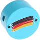 Motivperle Flagge Deutschland : helltürkis