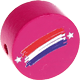 Motivperle Flagge Niederlande : dunkelpink