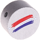 Motivperle Flagge Niederlande : silber