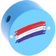Motivperle Flagge Niederlande : skyblau