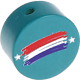 Motivperle Flagge Niederlande : türkis