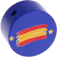 Motivperle Flagge Spanien : dunkelblau