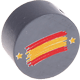 Motivperle Flagge Spanien : grau