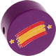 Motivperle Flagge Spanien : purpurlila