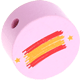 Motivperle Flagge Spanien : rosa