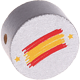 Motivperle Flagge Spanien : silber