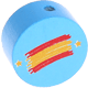 Motivperle Flagge Spanien : skyblau