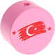 Motivperle Flagge Türkei : babyrosa