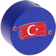 Motivperle Flagge Türkei : dunkelblau