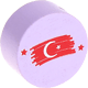 Motivperle Flagge Türkei : flieder