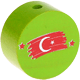 Motivperle Flagge Türkei : gelbgrün