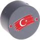 Motivperle Flagge Türkei : grau