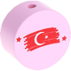 Motivperle Flagge Türkei : rosa