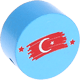 Motivperle Flagge Türkei : skyblau