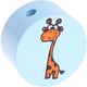 Motivperle Zootiere "Giraffe" : babyblau